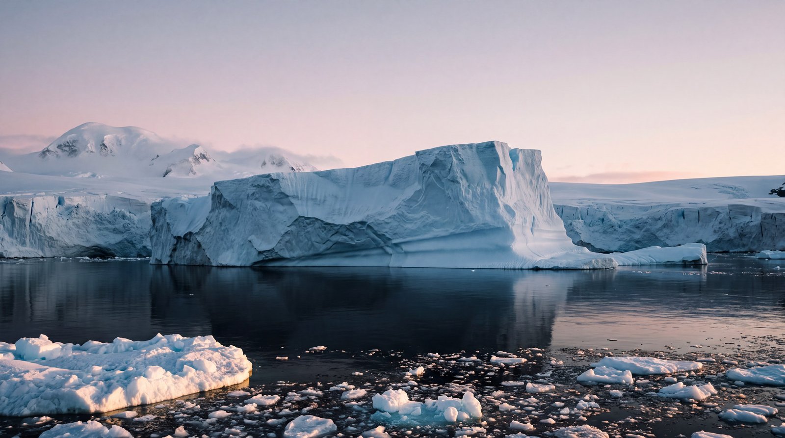 Ice cliffs in Antarctica